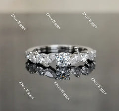 Doveggs half eternity moissanite/lab grown diamond wedding band for women(wedding band only)-2.0mm band width