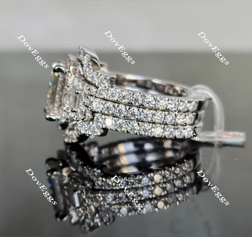 Doveggs eternity pave moissanite/lab grown diamond wedding band-2.0mm band width