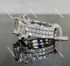 Doveggs eternity pave moissanite/lab grown diamond wedding band-2.0mm band width