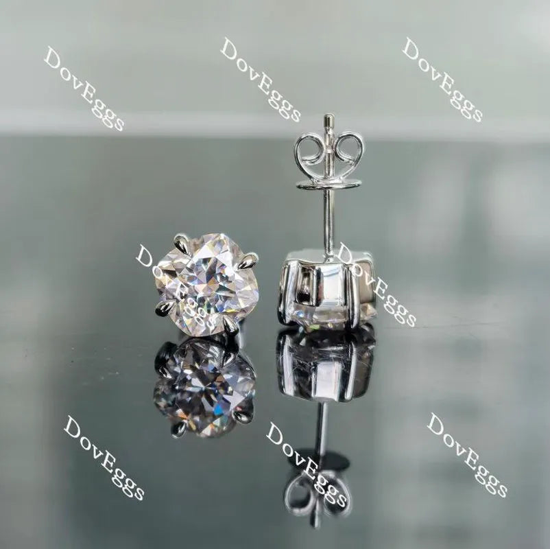 Doveggs solitaire cushion solitaire moissanite stud earrings for women