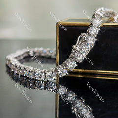 Doveggs round GHI color moissanite/lab grown diamond tennis bracelet