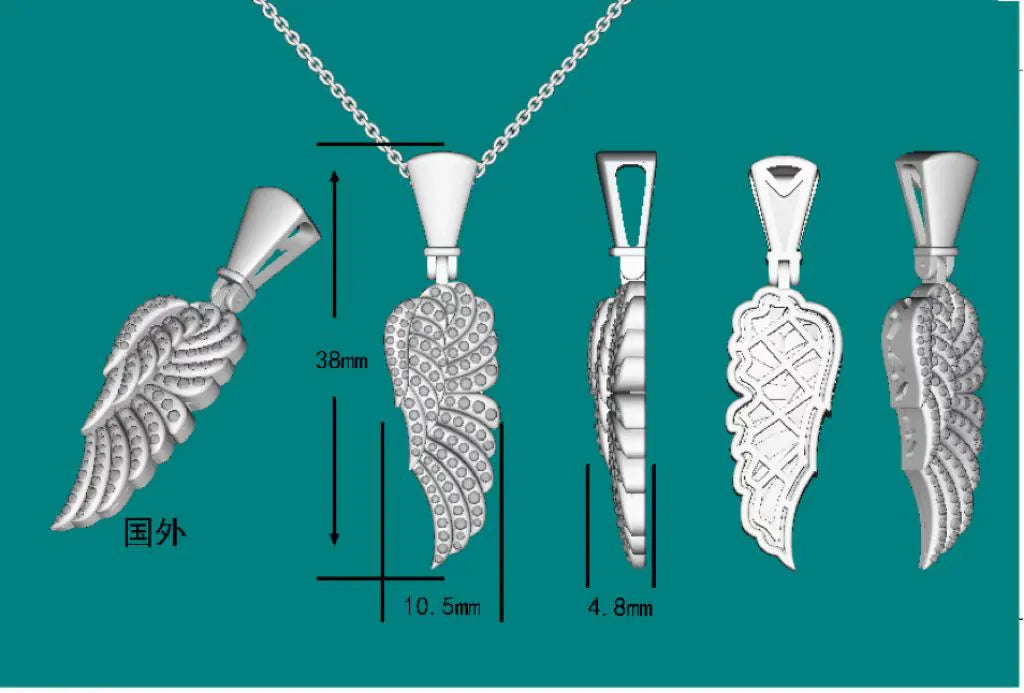 Doveggs Leaf Shape moissanite pendant necklace for women(pendant only)