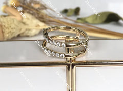 Doveggs share prong curved moissanite/lab grown diamond enhancer-6mm band width