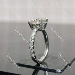 (size 4.75) Doveggs sterling silver 2ct Cushion moissanite engagement ring