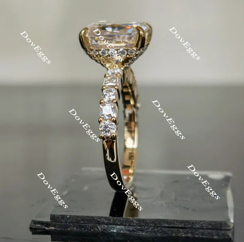 Doveggs radidant half eternity pave moissanite engagement ring (engagement ring only)