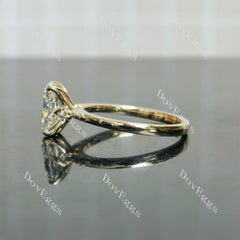 The Milestone Radiant Pave Solitaire Lab Grown Diamond Engagement Ring
