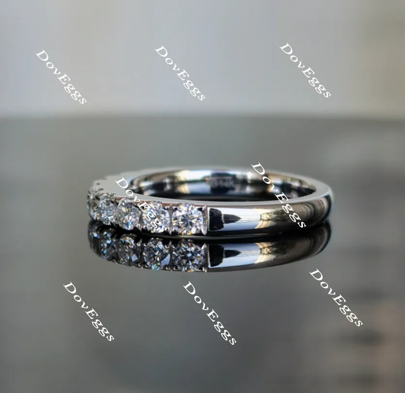 Doveggs round moissanite/lab grown diamond wedding band-2.7mm band width