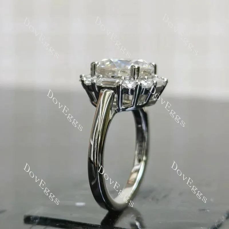 Doveggs halo vintage engagement ring semi-mount only(Exclusively to DovEggs Stones)