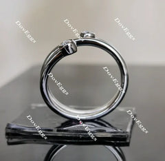 Doveggs round moissanite/lab grown diamond ring/wedding band-1.7mm band width