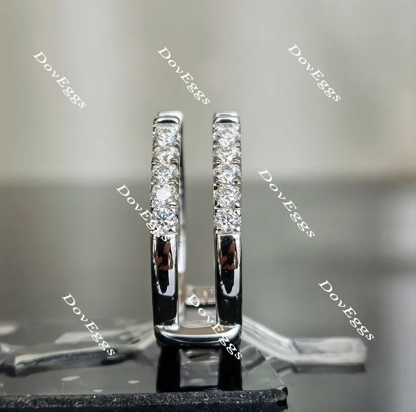 Karen's happy decision round moissanite/lab grown diamond enhancer/wedding band
