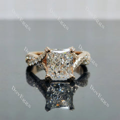 Carissa's Dream Radiant Pave Split Shanks Lab Grown Diamond Engagement Ring