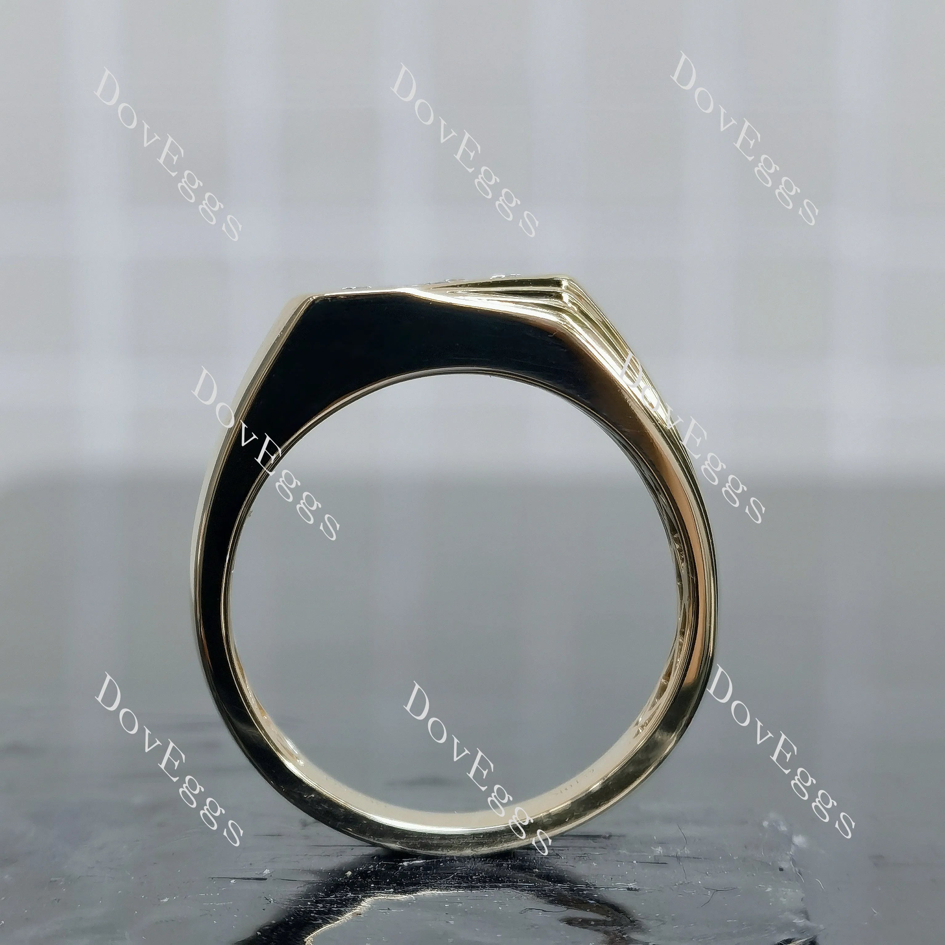 Doveggs round channel set moissanite/lab grown diamond wedding band-3.7mm band width