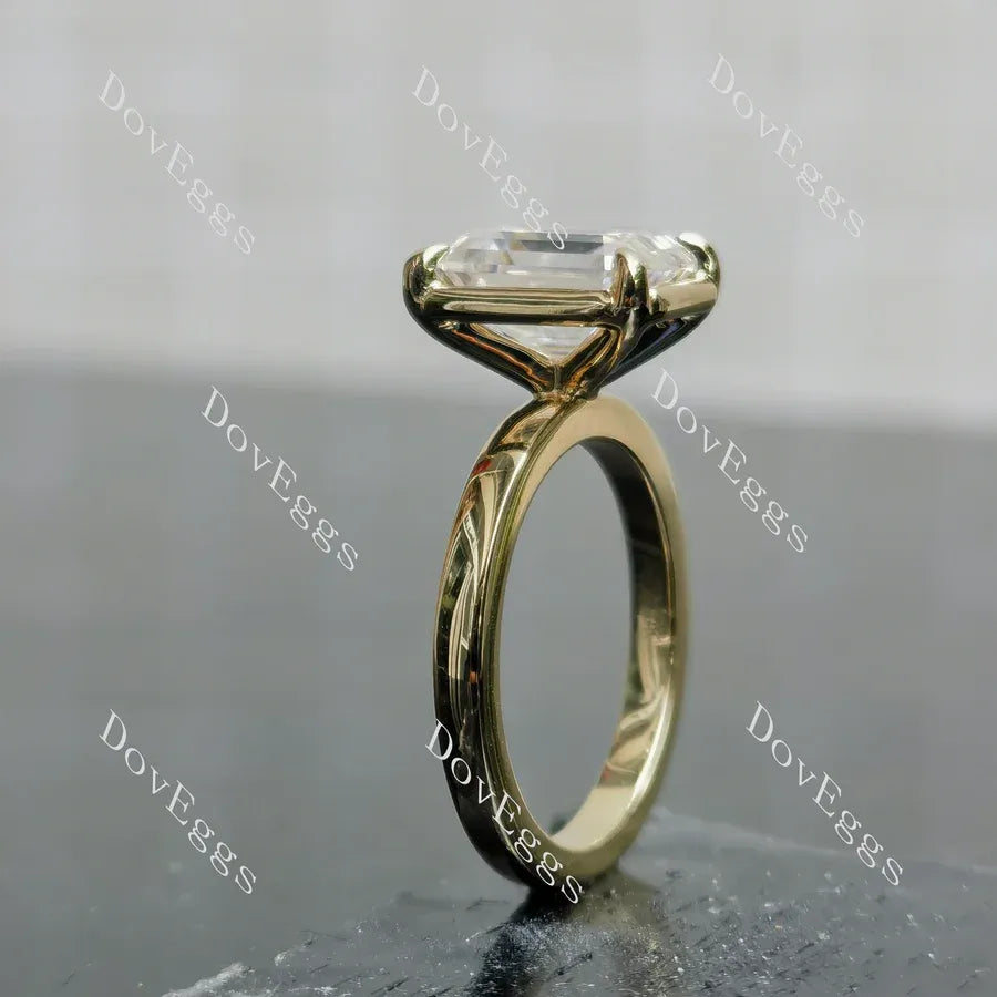 Doveggs bezel solitaire engagement ring semi-mount only(Exclusively to DovEggs Stones)