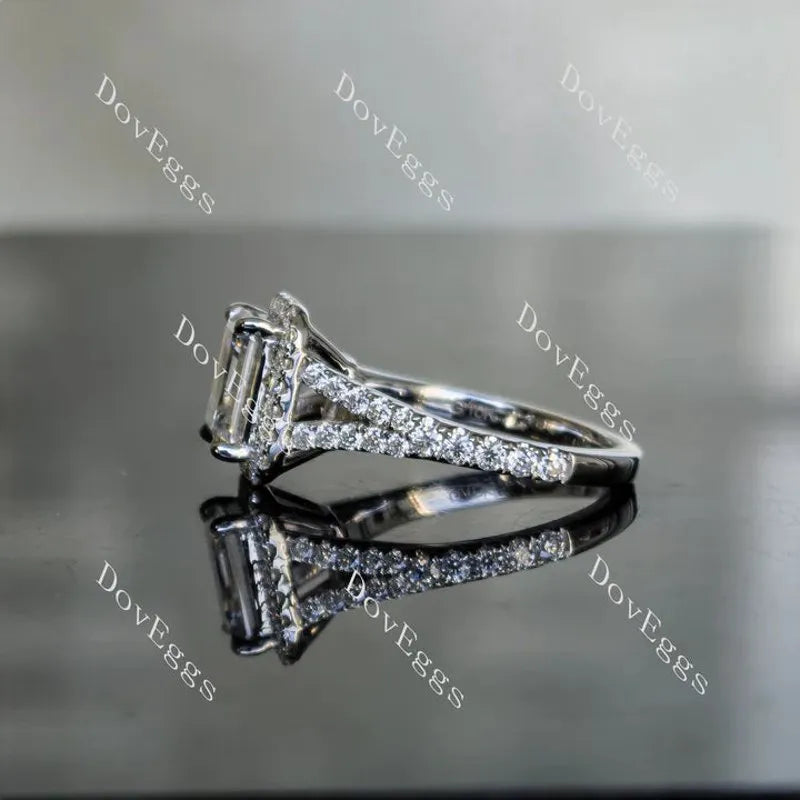 Doveggs split shank pave engagement ring only semi-mount only(Exclusively to DovEggs Stones)