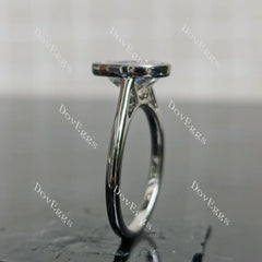 (size 7.5) Doveggs sterling silver 3ct pear moissanite engagement ring