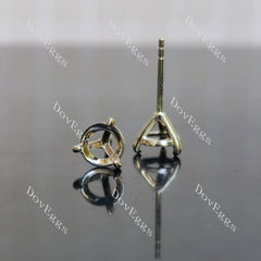 Doveggs solitaire stud earrings only semi-mount (Exclusively to DovEggs Stones)