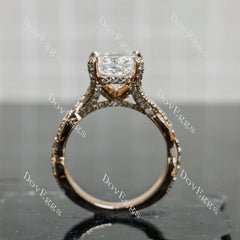 Carissa's Dream Radiant Pave Split Shanks Lab Grown Diamond Engagement Ring