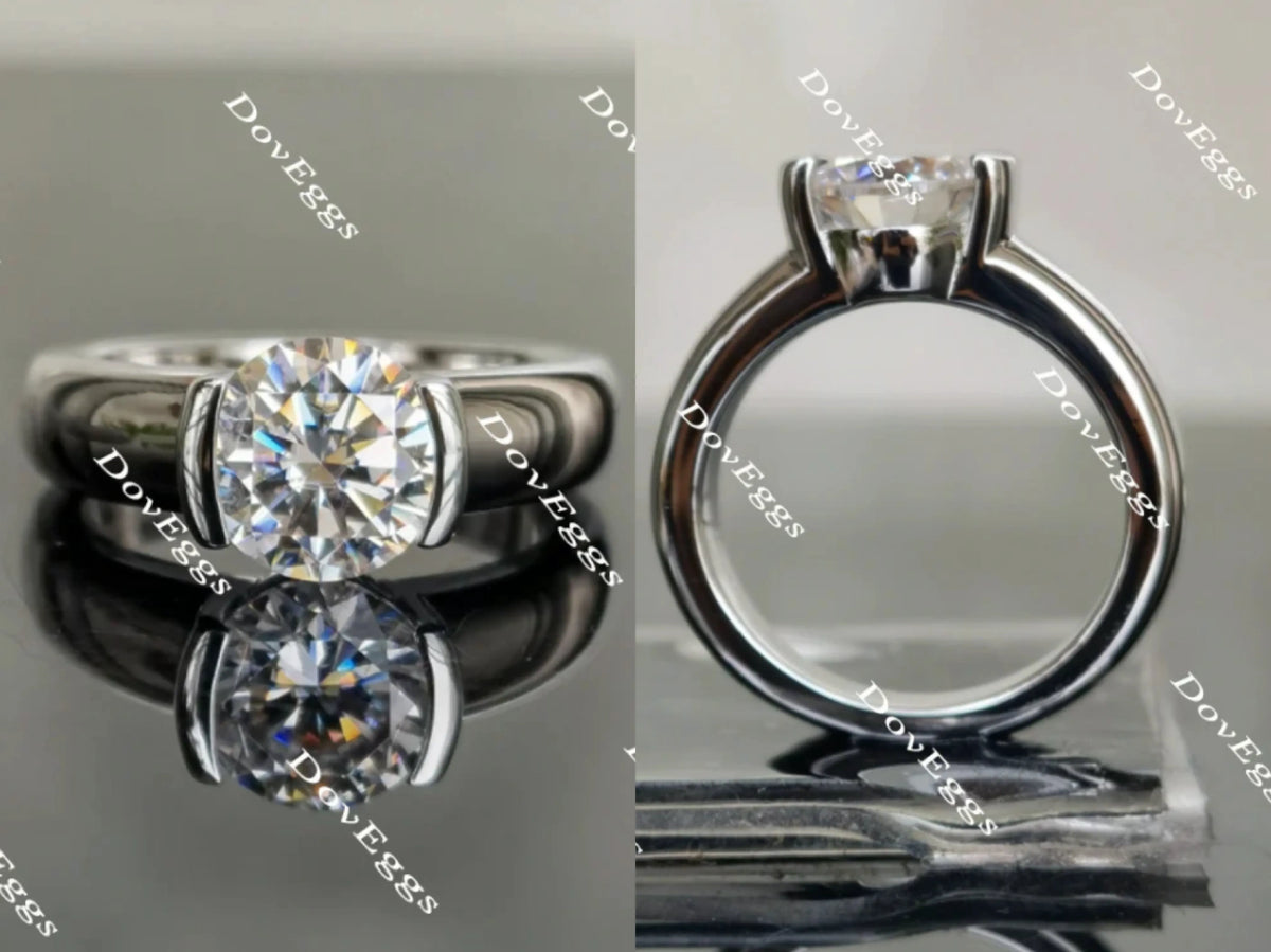 Doveggs solitaire moissanite engagement ring