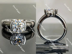 Doveggs solitaire moissanite engagement ring