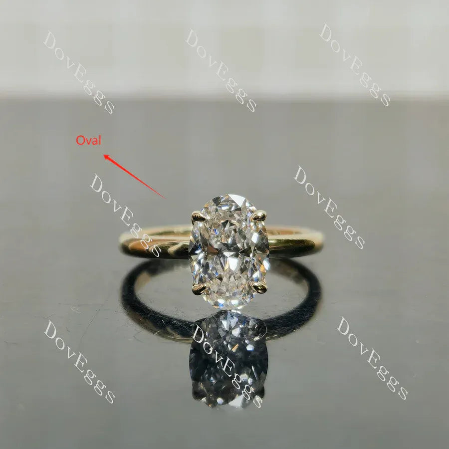 Doveggs solitaire torus engagement ring semi-mount only(Exclusively to DovEggs stones)