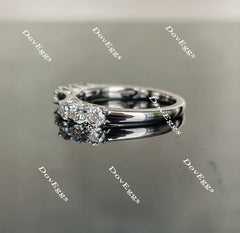 Doveggs round moissanite/lab grown diamond wedding band-1.7mm band width
