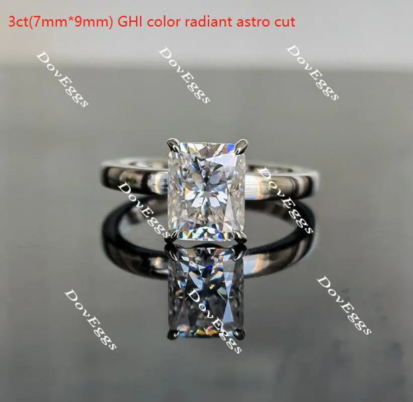 Simply Missy criss cut solitaire moissanite engagement ring