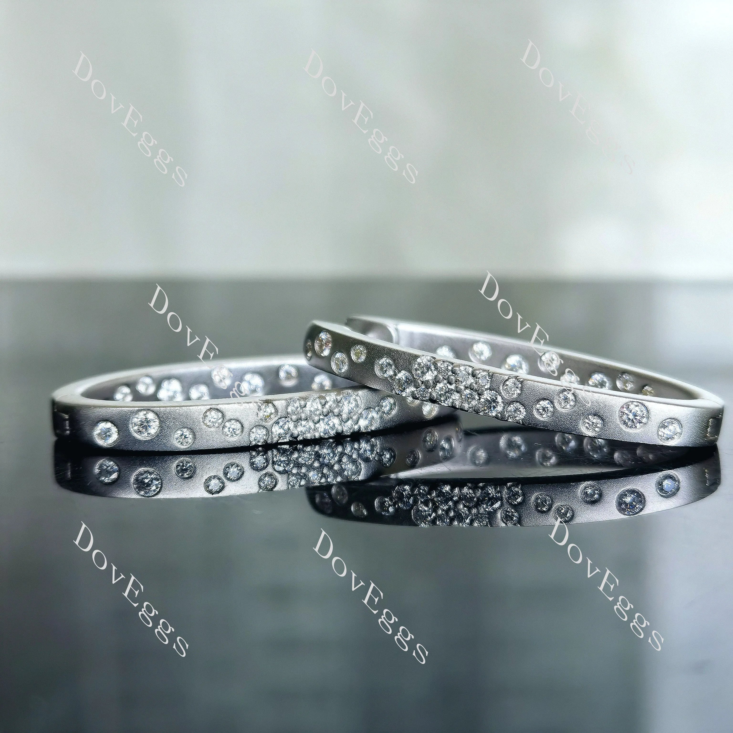 Doveggs round moissanite/lab grown diamond earrings (around 22mm height)