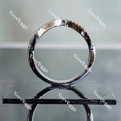 Doveggs curved moissanite wedding band/lab diamond band (wedding band only)-2.2mm band width
