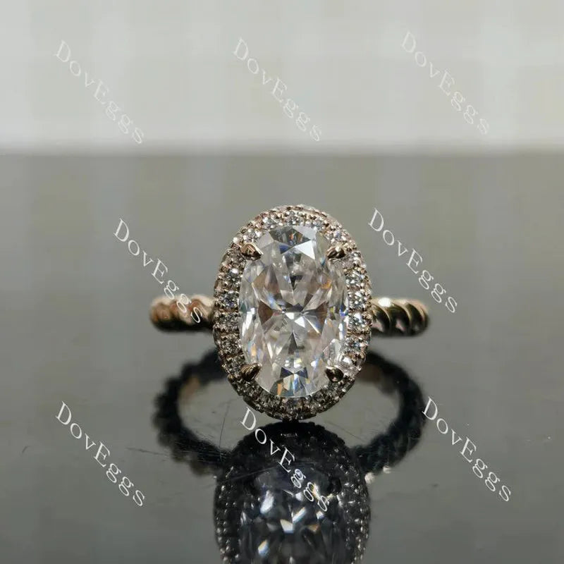 The Laura halo engagement ring semi-mount only(Exclusively to DovEggs Stones)