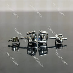 Doveggs 1ct/per round 2cttw Stardust Grey color sterling silver moissanite earrings