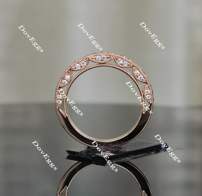 doveggs art deco moissanite/lab grown diamond wedding band-2.0mm band width
