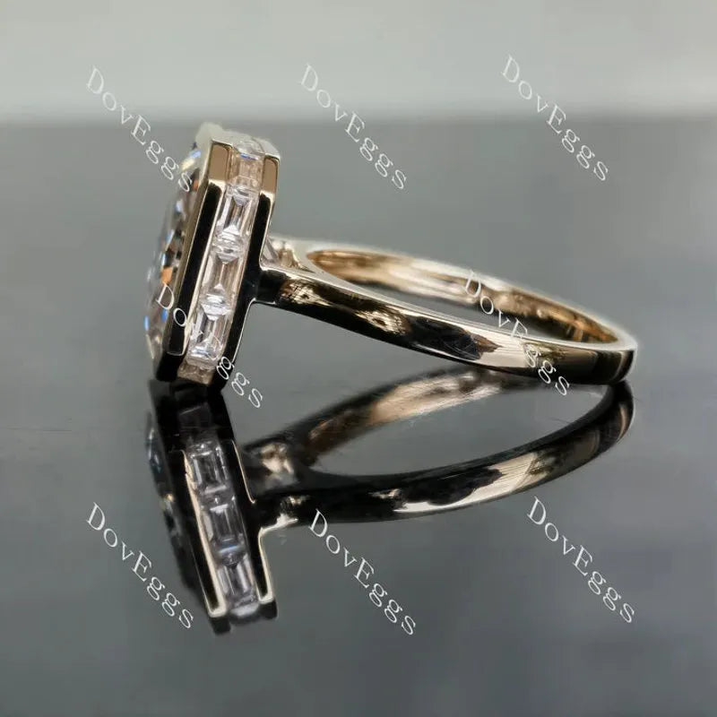 Doveggs bezel engagement ring only semi-mount only(Exclusively to DovEggs Stones)