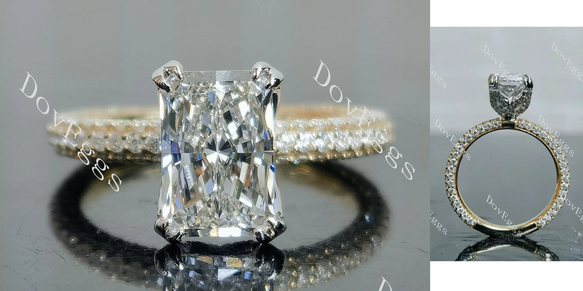 My Promise Radiant Pave 3/4 eternity Lab Grown Diamond Engagement Ring