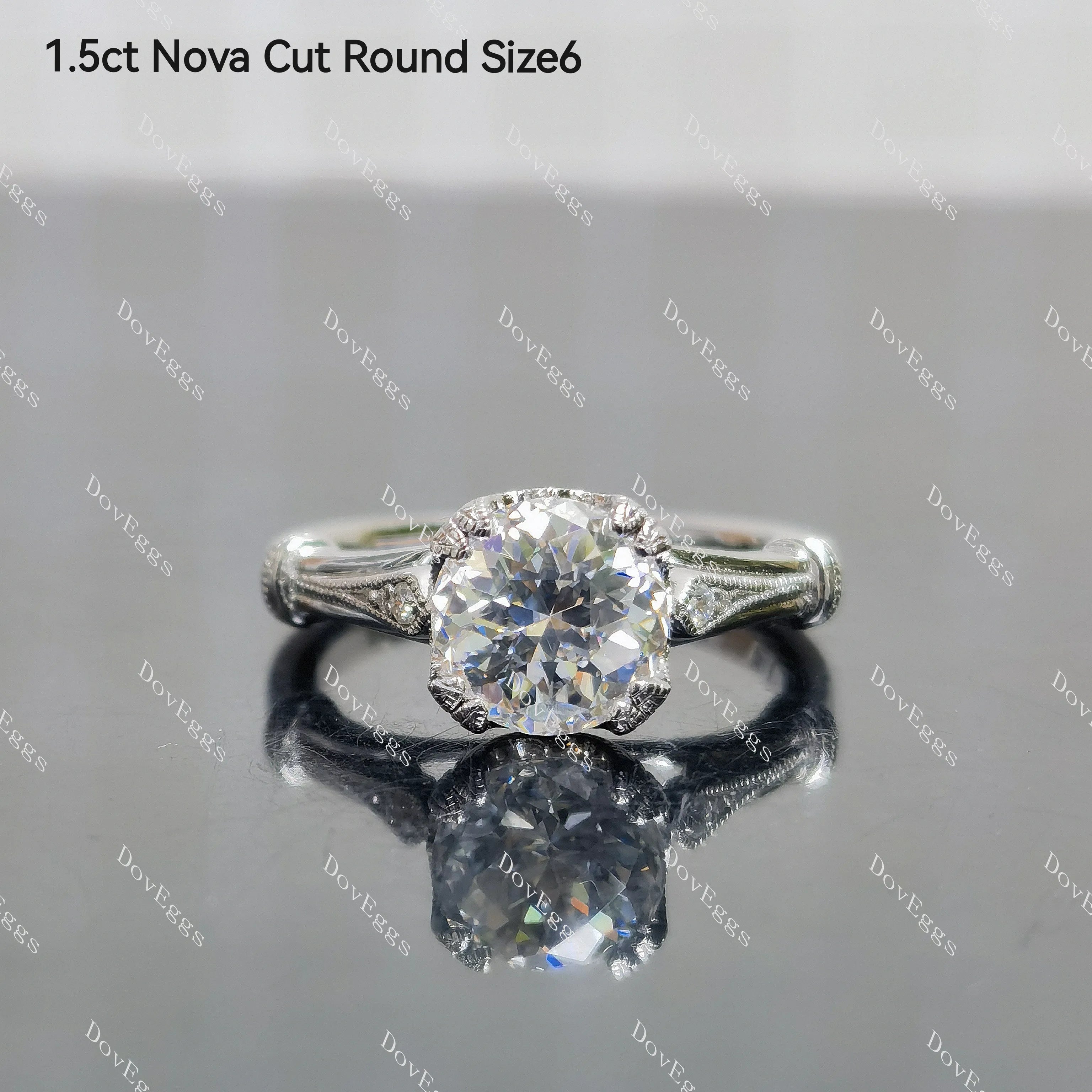 1ct Round H&A cut size 9