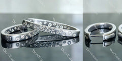 Doveggs round moissanite/lab grown diamond earrings (around 22mm height)