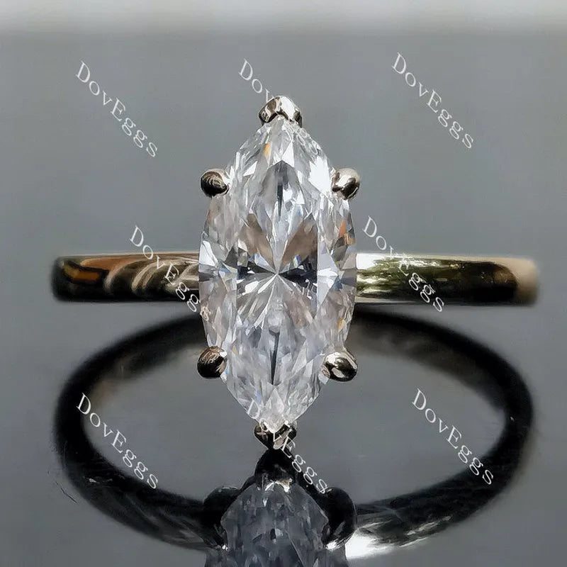DovEggs solitaire engagement ring semi-mount only(Exclusively to DovEggs Stones)