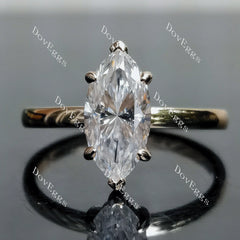 Doveggs Marquise Modified H&A cut solitaire moissanite engagement ring