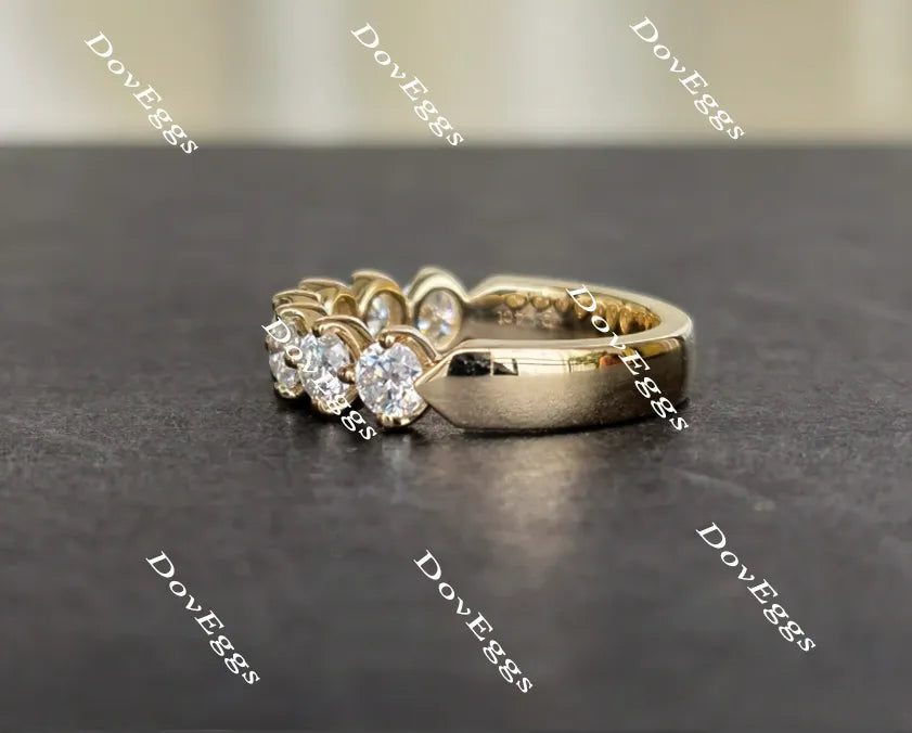 doveggs round moissanite/lab grown diamond wedding band-3.7mm band width