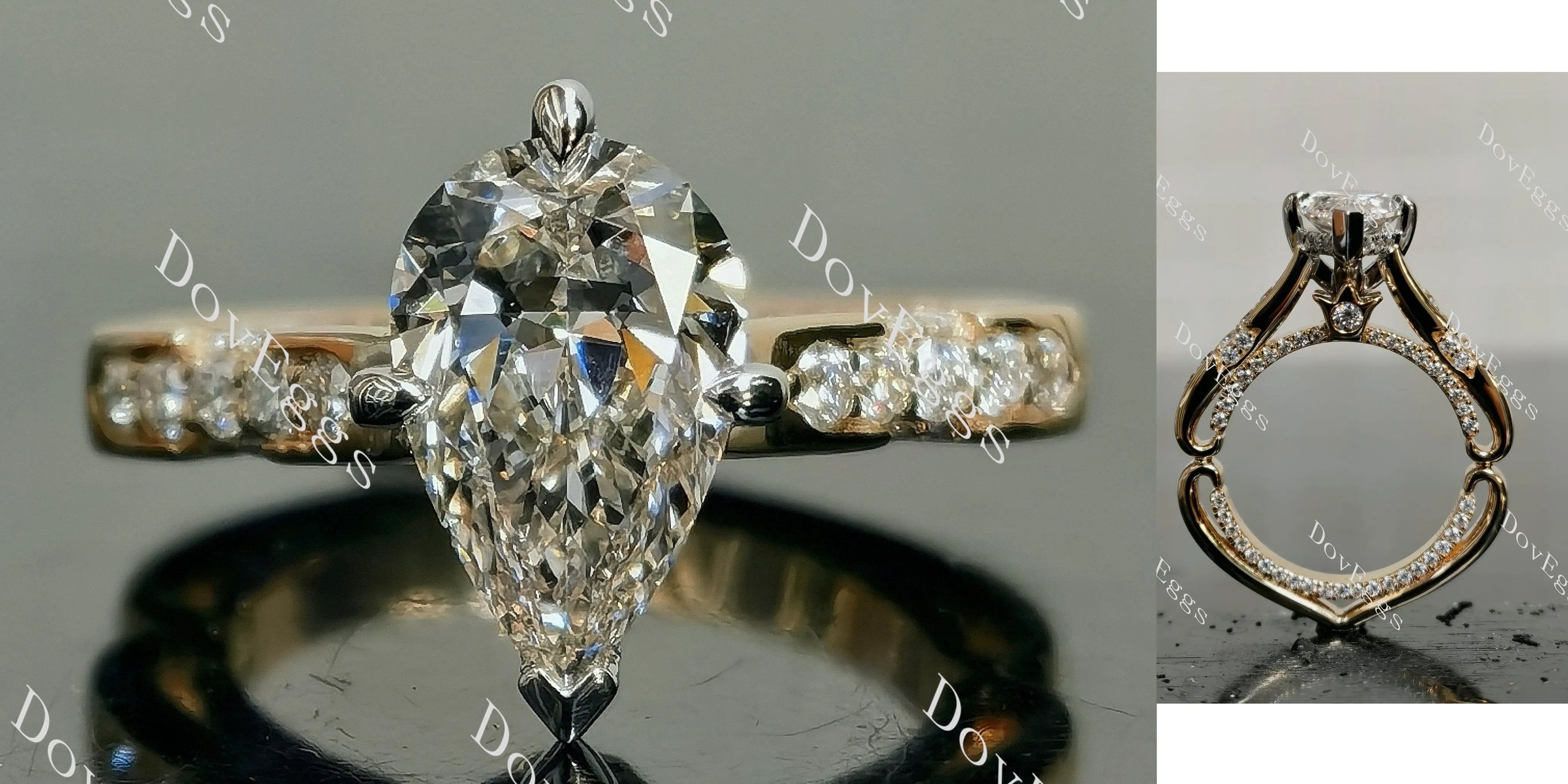 Ally Pear Lab Grown Diamond Engagement Ring