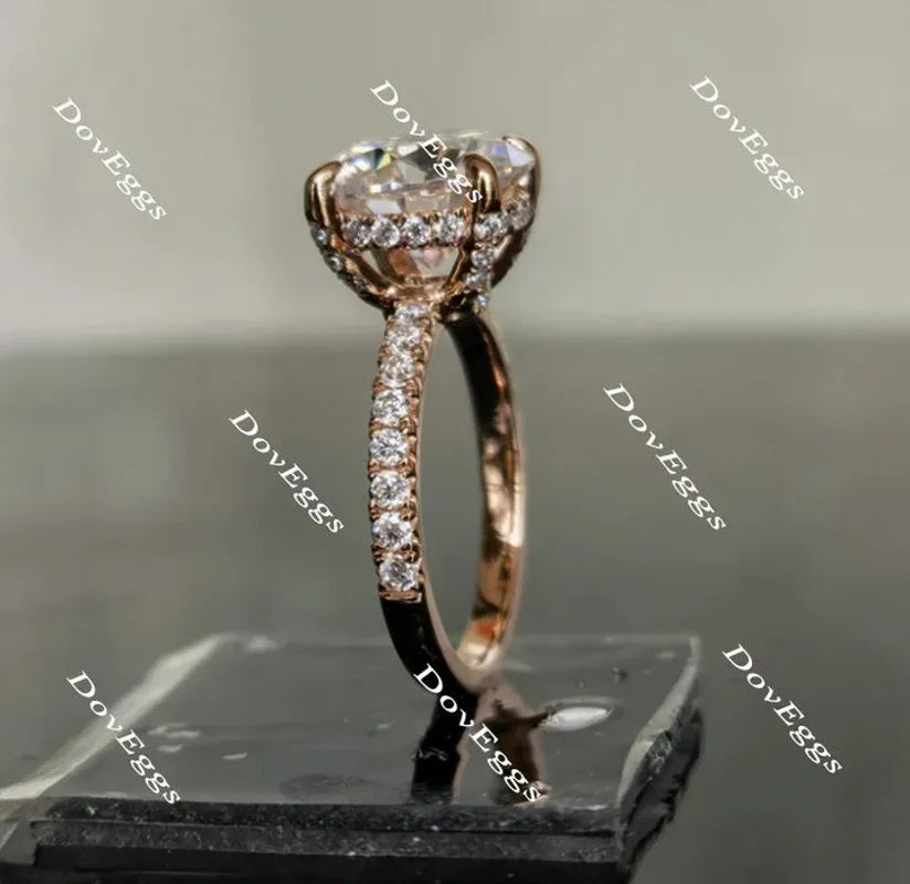 Doveggs eternity pave engagement ring only semi-mount only(Exclusively to DovEggs Stones)