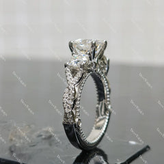 (size5.25) Doveggs 1.5ct cushion moissanite sterling silver engagement ring