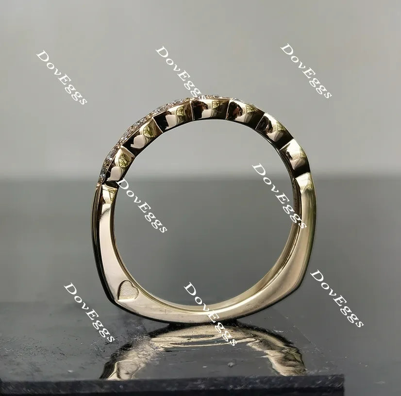 Doveggs halo round moissanite engagement ring only