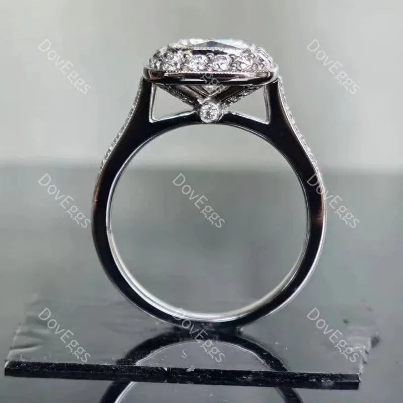 DovEggs halo pave engagement ring semi-mount only(Exclusively to DovEggs Stones)