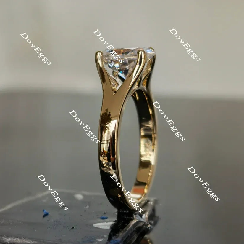 Doveggs solitaire split shank engagement ring semi-mount only(Exclusively to DovEggs Stones)