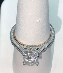Doveggs 2ct oval full eternity moissanite engagement ring (size 7)