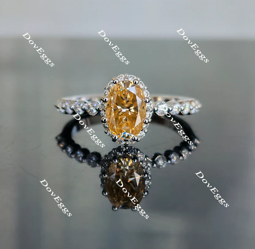 DovEggs pave engagement ring semi-mount only(Exclusively to DovEggs Stones)