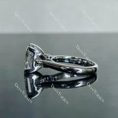Doveggs radiant pave moissanite engagement ring