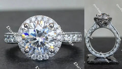 DovEggs full eternity channel set halo engagement ring only semi-mount only(Exclusively to DovEggs Stones)