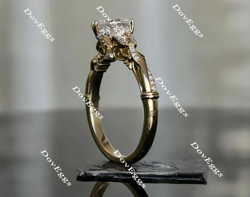 Doveggs vintage pave engagement ring only semi-mount only(Exclusively to DovEggs Stones)
