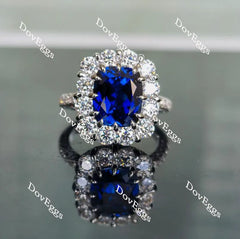 Doveggs half eternity pave engagement ring only semi-mount only(Exclusively to DovEggs Stones)